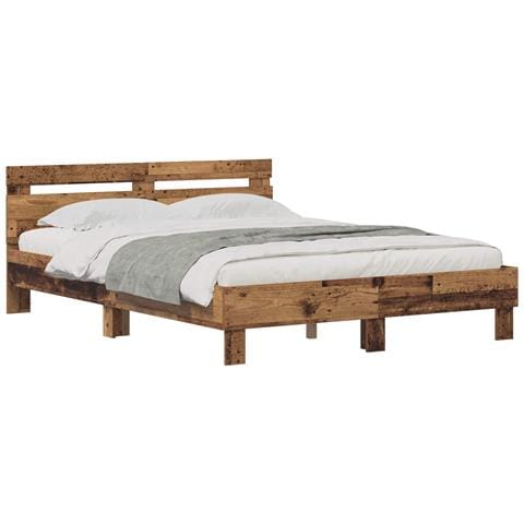 Struttura del letto con testiera Legno vecchio 140 x 200 cm - Foto 1