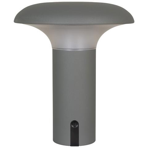 Lampada Led Ricaricabile Ramsey — Grigio Opaco Ø17×21 Cm - Foto 1