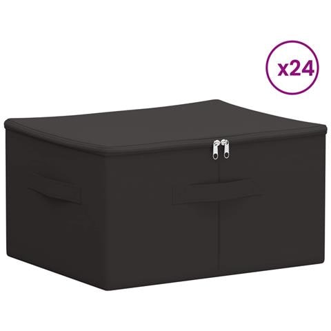 Scatola di Stoccaggio 24 pcs Antracite 50 x 30 x 25 cm - Foto 1