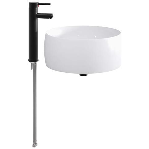 Lavabo da bagno Nero Opaco 38,5 x 38,5 x 16 cm Metallo - Foto 1