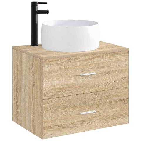 Lavabo da bagno Nero Opaco 38,5 x 38,5 x 16 cm Metallo - Foto 2