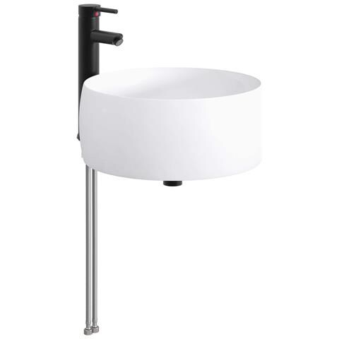 Lavabo da bagno Nero Opaco 38,5 x 38,5 x 16 cm Metallo - Foto 8