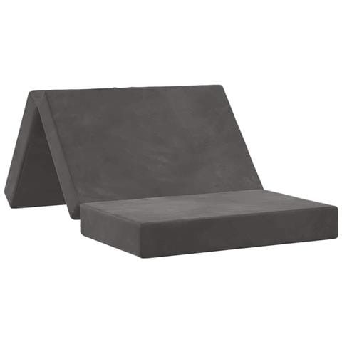 Divano Letto Pieghevole 80 x 67 x 45 cm Grigio Scuro - Foto 1