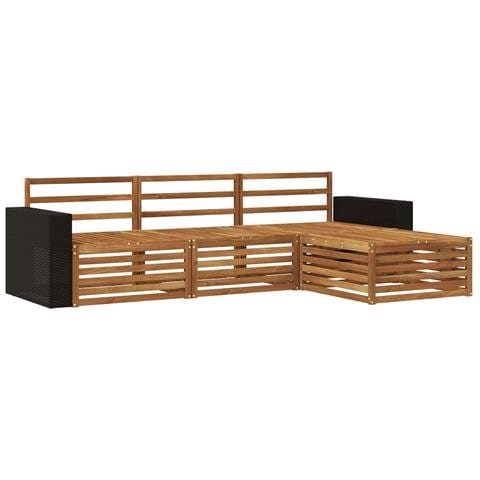 Set di divani da esterno 5 pcs Legno di Acacia Massello - Foto 1