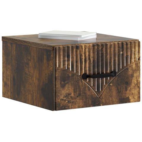 Mobiletto da notte a muro Rovere Fumo 34,5 x 33 x 20 cm - Foto 2