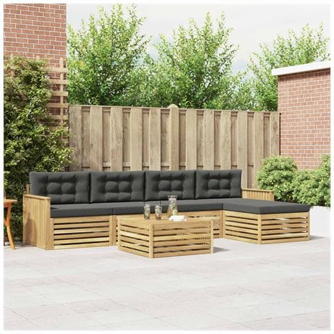 Set di divani da esterno 6 pcs Bianco e Antracite - Foto 2