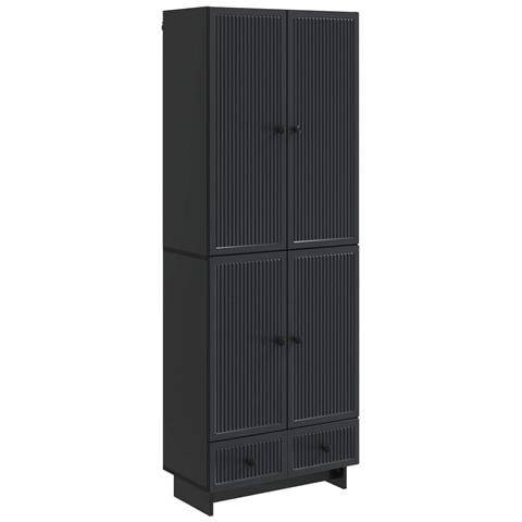 Set di armadi 2 pcs Nero 66 x 34,5 x 95 cm Legno ingegnerizzato - Foto 1