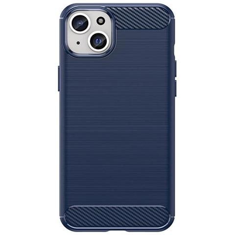 Custodia In Carbonio Flessibile Per Iphone 15 Plus - Blu - Foto 1
