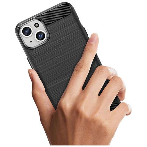 Custodia In Carbonio Flessibile Per Iphone 15 Plus - Blu - Foto 2