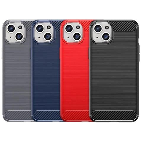 Custodia In Carbonio Flessibile Per Iphone 15 Plus - Blu - Foto 7