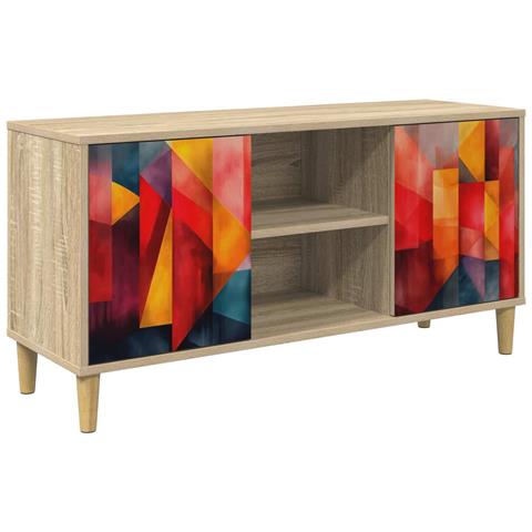 Mobile TV HEESCH 102 x 33 x 50 cm Sonoma Legno ingegnerizzato - Foto 1