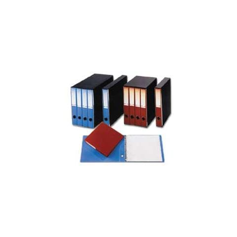 confezione da 10 pezzi - portatabulati c / custodia 4 anelli 32x29cm azzurro 204uc1 - Foto 1