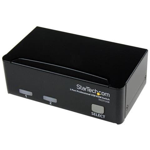 Kit switch KVM USB professionale a 2 porte con cavi - Foto 1
