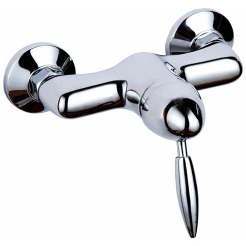 Miscelatore Esterno Per Doccia Con Duple X Doccia In Ottone Cromato Con Cartuccia Da Mm. 40, Piletta Di Scarico Automatic O, Un Flessibile Da 150 Cm, Una Doccetta A 5 Getti, Un Supporto E Minuteria Di F Issaggio. Linea Mosca. - Foto 1