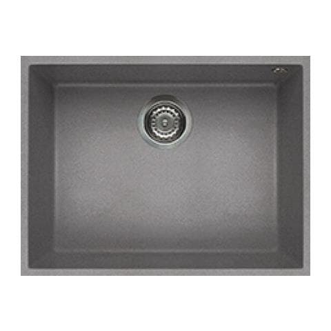 Lavello Quadra 110 Granitek Sottotop 58x44 cm 1 vasca Colore Grigio Cemento 48 - Foto 1