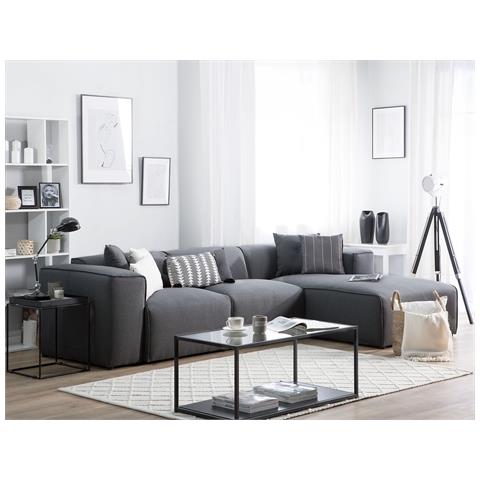 Divano Angolare Colore Grigio Scuro Dolva - Foto 19