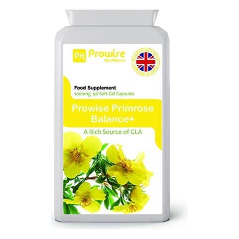 Olio Di Enotera 1000mg 90 Capsule - Supporta Livelli Di Ormoni Bilanciati, Salute Mestruale Nelle Donne - Regno Unito Prodotto Secondo Gmp Qualità Garantita Da Prowise Healthcare - Foto 1