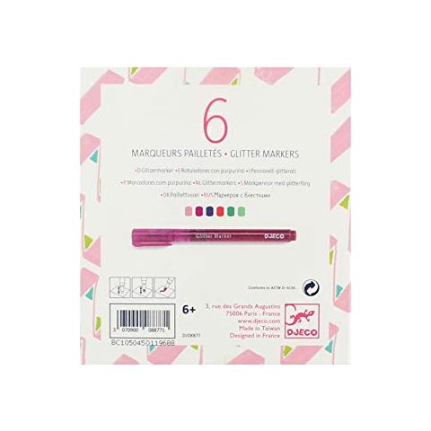 6 Pennarelli Glitterati Colorati (38877), Multicolore (1)  - Foto 2