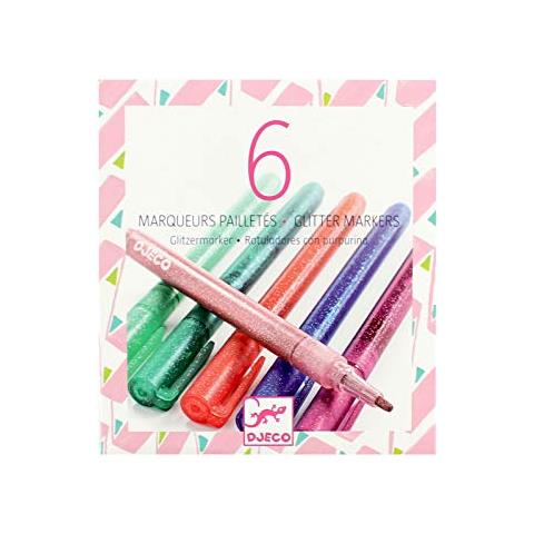 6 Pennarelli Glitterati Colorati (38877), Multicolore (1)  - Foto 1