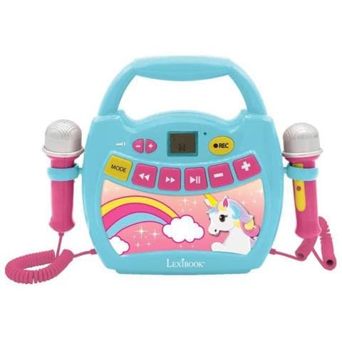 Unicorno Il Mio Primo Digitale Lettore Con Microfono Senza Fili Funzione Registra Effetti Vocali Per I Bambini Blu / Rosa Colore - Foto 6