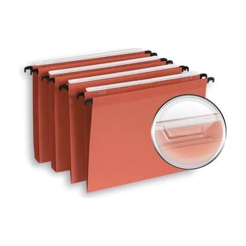 Cartelle Sospese Per Cassetto Defi Interasse 33 Cm Arancione Fondo V Conf. 25 Pezzi 100330631 - Foto 1