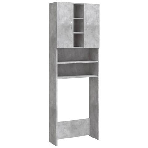 Mobile per Lavatrice Grigio Cemento 64x25,5x190 cm - Foto 1