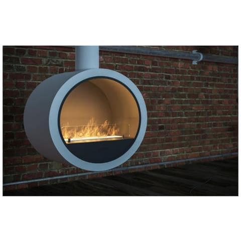 Biocamino Sospeso, Caminetto A Bioetanolo Da Soffitto, Incyrcle White - Foto 5