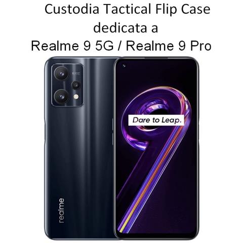 Tactical Custodia Originale Field Notes Pro Flip Case Per Realme 9 5g - 9 Pro Black - Foto 2