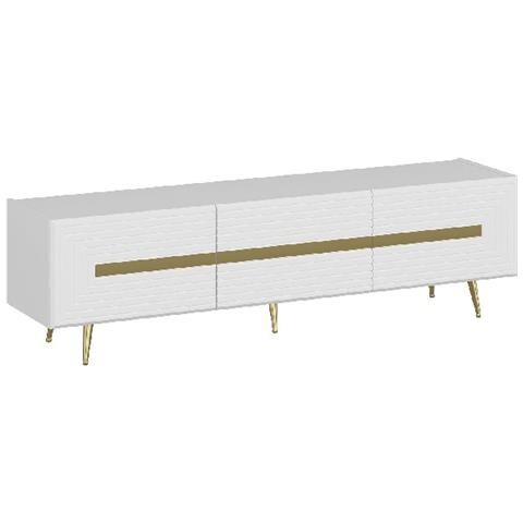 Tv Stand Jose - Moderno - Con Ante, Mensole, Ripiani - Da Soggiorno - Antracite In Truciolare Melaminico - 42 X 18 X 50 Cm - Foto 1