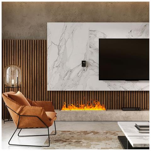 Camino elettrico 3D a vapore acqueo da incasso, Led, con l’app, ElectricSun MISTique medio 100 cm - Foto 1