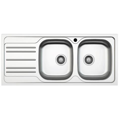Lavello Incasso Cucina Mp1162sx Acciaio116x50 Cm Due Vasche E Gocciolatoio Sinistro - Foto 1
