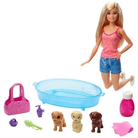 Barbie Bambolaanimali Domestici: Set Da Gioco Per Il Bagnetto Dei Cuccioli - Foto 1