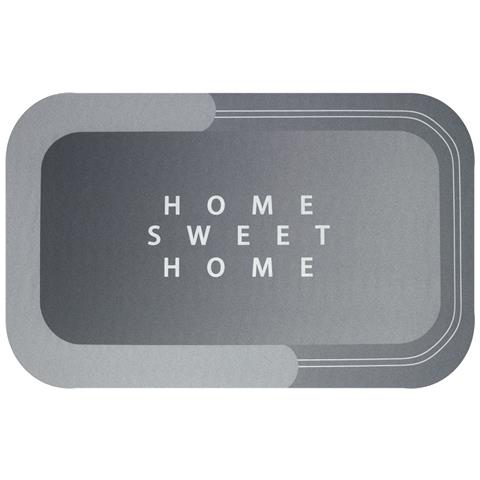 Tappeto Bagno Doccia Antiscivolo Assorbente Home Sweet Home Home Sweet Home Grigio Scuro - Foto 1