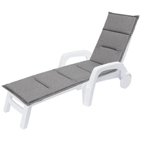 Cuscino Per Lettino Da Giardino, Facile Da Montare, Fodera Per Cuscino Per Lettino Da Giardino, Cuscino Per Sedia A Sdraio - Lunghezza 182 Cm, Larghezza 42 Cm - Grafite - Foto 1