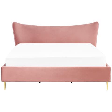 Letto Velluto Chaleix 180 X 200 Cm Rosa Pesca - Foto 8