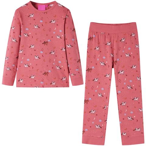 Pigiama Da Bambina A Maniche Lunghe Rosa Antico 116 - Foto 1