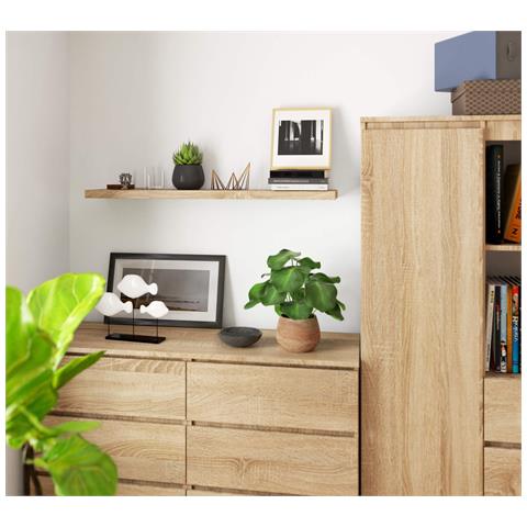 Mensola a muro, 100x20x3,2 cm, Colore Sonoma Quercia - Foto 4