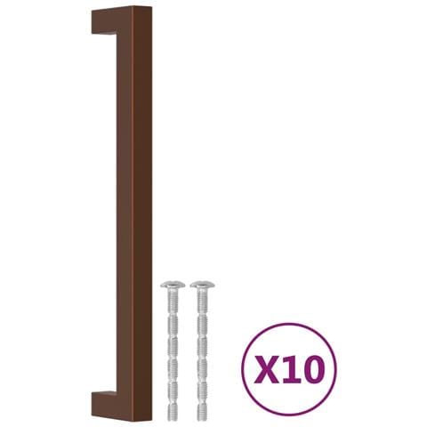 Maniglie per Mobili 10 pz Bronzo 192 mm in Acciaio Inox - Foto 2