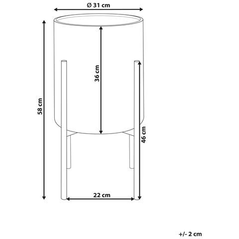 Vaso Per Piante Rialzato Alpinus Metallo 31 Cm Tortora - Foto 6