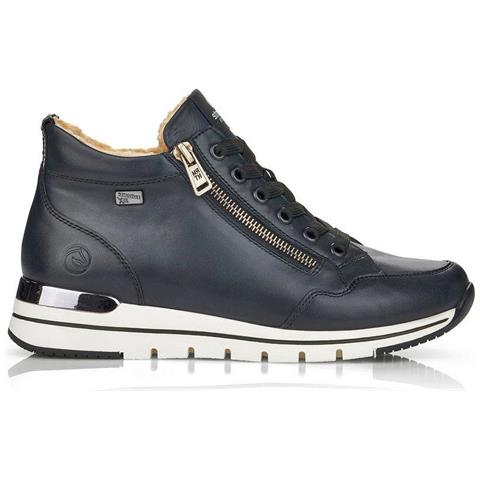 Blue Casual Closed Booties Stivaletti Pelle Scarpe Donna Blu Eu 37, R6770-14 - Foto 1