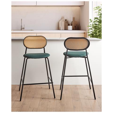 Set Di 2 Sedie Alte Adaver Nero - Foto 1