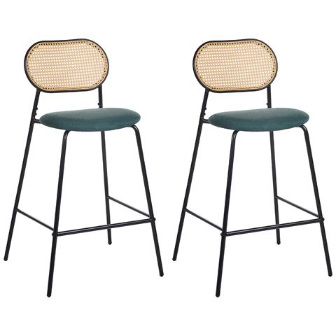 Set Di 2 Sedie Alte Adaver Nero - Foto 2