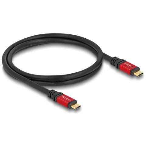 Cavo USB 20 Gbps USB Type-C maschio per maschio PD 3.0 100 W E-Marker 0,8 m metallo rosso - Foto 1