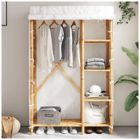 Armadio 110x45x170 Cm In Bambù - Foto 1