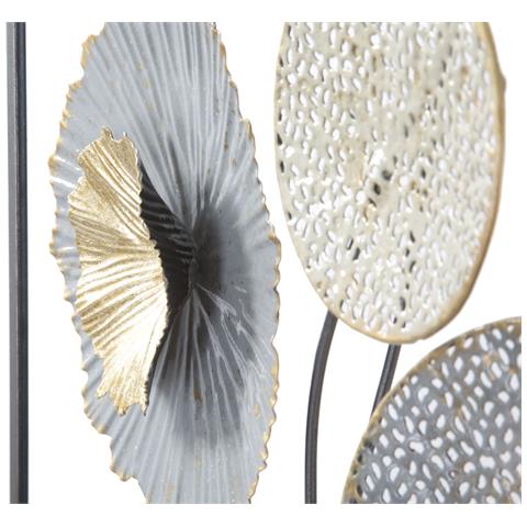 Decorazione In Metallo 3d Fiori 39 - Multicolore - Metallo - 50x3,8x50 Cm - Foto 2