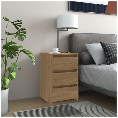 Lusso Casadino -  Comodini 2 Pz Rovere Sonoma 40x35x62,5 Cm In Legno Multistrato - Foto 8