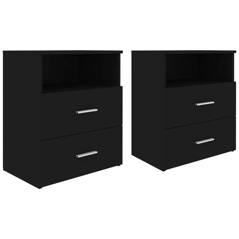 Lusso Casadino -  Comodini 2pz Neri 50x32x60 Cm - Foto 1