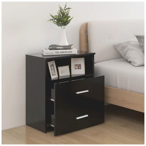 Lusso Casadino -  Comodini 2pz Neri 50x32x60 Cm - Foto 2