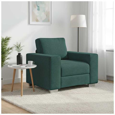 Poltrona  Verde Scuro 59 cm in Tessuto - Foto 2