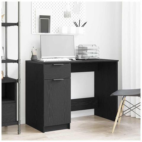 Scrivania in Quercia Nera  - 100x50x75 cm - Realizzata in Legno Ingegnerizzato - Foto 2